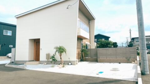 沼津市「サーファーズハウスエクステリア」フェニックスをメインとしたドライガーデンエクステリア