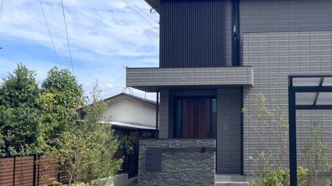 清水町「天然石で設えたモダンエクステリア」