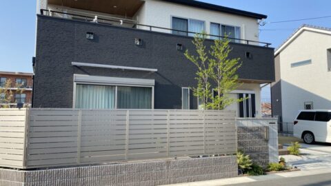 富士　外構「化粧ブロックで用いたモダンエクステリア」